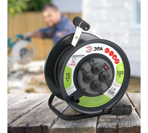 Удлинитель Эра RMx-4es-3x2.5-20m-IP44(KG)