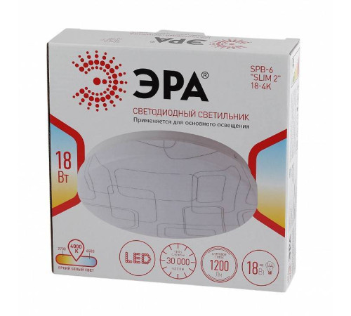 Накладной светильник Эра Slim SPB-6 Slim 2 18-4K