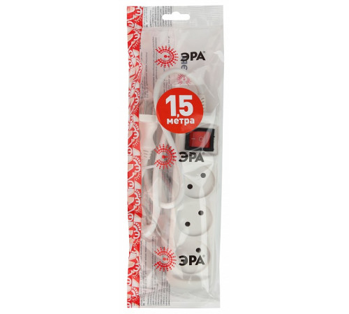 Удлинитель с выключателем Эра U-3s-1,5m-2x1