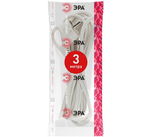 Сетевой провод Эра U-3x1-3m-W