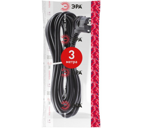 Сетевой провод Эра U-3x1-3m-B