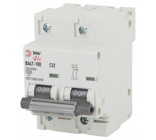 Автоматический выключатель 2P Эра ВА47-100 NO-902-274