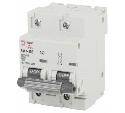 Автоматический выключатель 2P Эра ВА47-100 NO-902-276