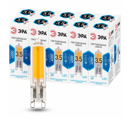 Лампа светодиодная Эра G9 3.5 Вт 4000 K LED JCD-3,5W-GL-840-G9