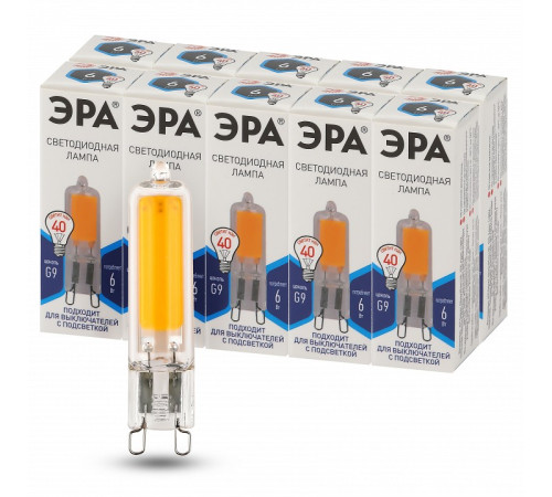 Лампа светодиодная Эра G9 6 Вт 4000 K LED JCD-6W-GL-840-G9