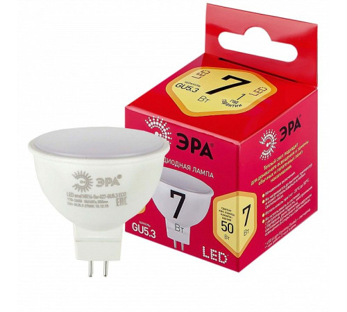 Лампа светодиодная Эра LED MR16-7W-827-GU5.3 R