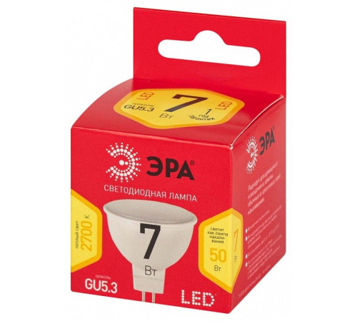 Лампа светодиодная Эра LED MR16-7W-827-GU5.3 R