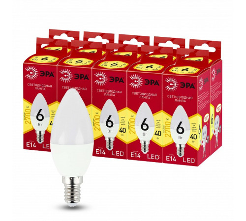 Лампа светодиодная Эра LED B35-6W-827-E14 R