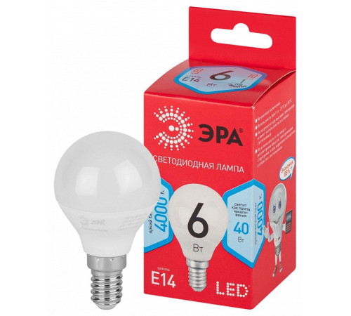 Лампа светодиодная Эра LED P45-6W-840-E14 R