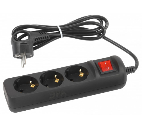 Удлинитель с выключателем Эра UX-3es-1,5m-B