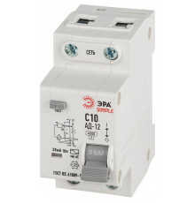 Дифференциальный автоматический выключатель электронный 1P+N Эра АД-12 D12E2C10AC30