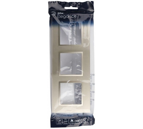 Рамка на 3 поста ЭРА Elegance 14-5013-04