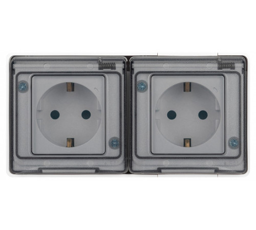 Розетка с заземлением и со шторкой, с крышкой Эра Эра Эксперт 11-2504-01