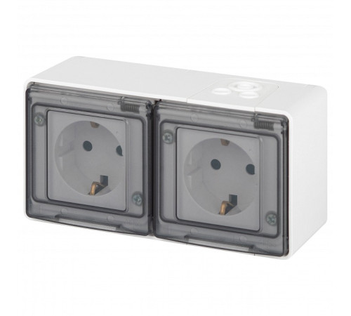 Розетка с заземлением с крышкой Эра Эра Эксперт 11-2503-01