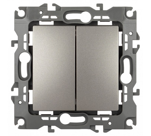 Переключатель двухклавишный без рамки Эра Эра 12 12-1106-16