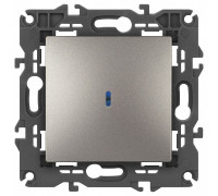 Выключатель одноклавишный с подсветкой без рамки Эра Эра Elegance 14-1102-16