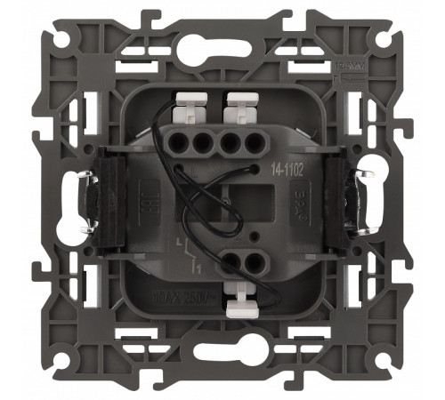 Выключатель одноклавишный с подсветкой без рамки Эра Эра Elegance 14-1102-16