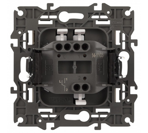 Переключатель одноклавишный без рамки Эра Эра Elegance 14-1103-01М