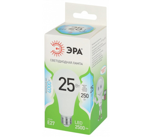 Лампа светодиодная Эра Green Line LED A60-25W-840-E27 GL