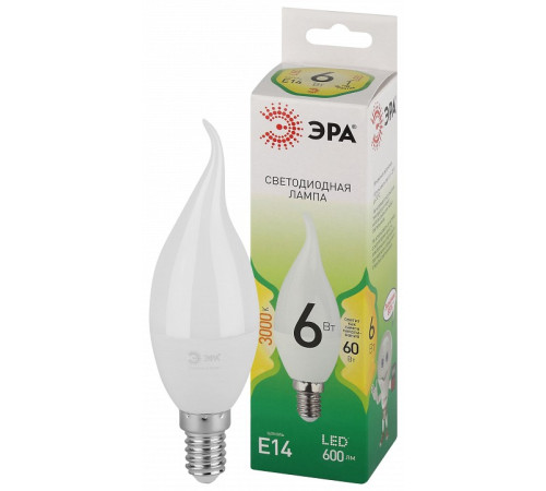 Лампа светодиодная Эра Green Line LED BXS-6W-830-E14 GL