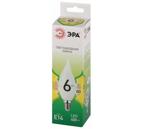 Лампа светодиодная Эра Green Line LED BXS-6W-830-E14 GL