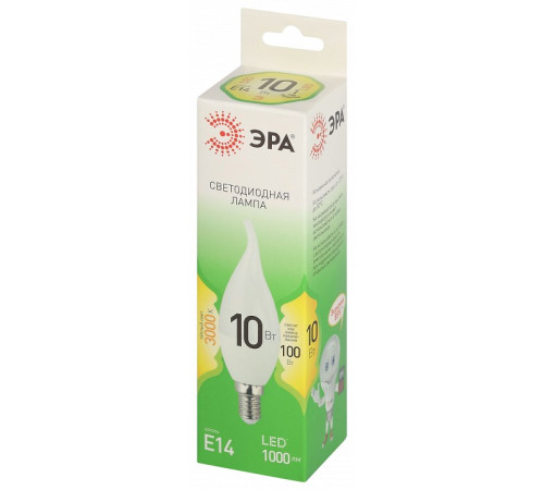 Лампа светодиодная Эра Green Line LED BXS-10W-830-E14 GL