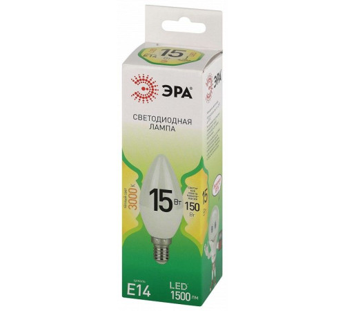 Лампа светодиодная Эра Green Line LED B35-15W-830-E14 GL