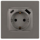 Розетка с заземлением и со шторкой и 2хUSB, без рамки Эра Эра 12 12-4108-16