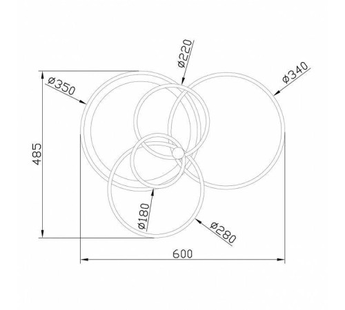 Люстра на штанге Escada Contour 10213/4LED BL White