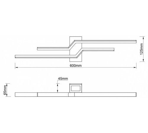 Бра Escada Rail 10219/2LED светодиодное черный 10219/2LED