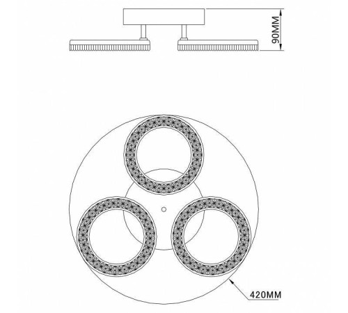 Потолочная люстра Escada Alunit 10281/3LED