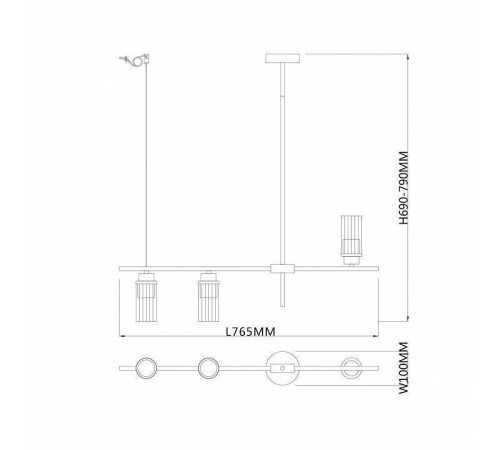 Светильник на штанге Escada Reverse 2100/3P Black