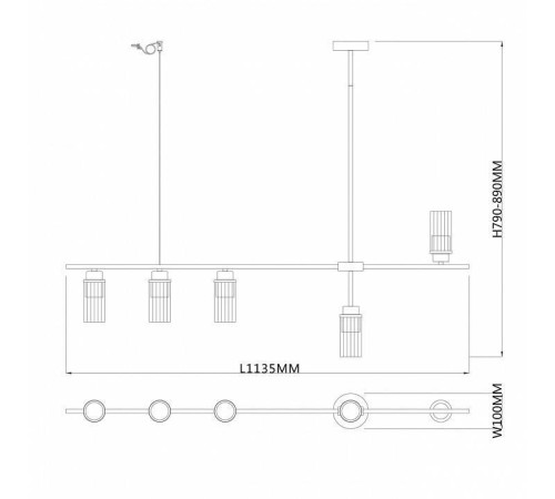 Светильник на штанге Escada Reverse 2100/5P Black