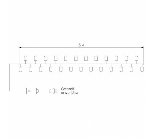 Гирлянда Нить Eurosvet 400-001 400-001 мульти