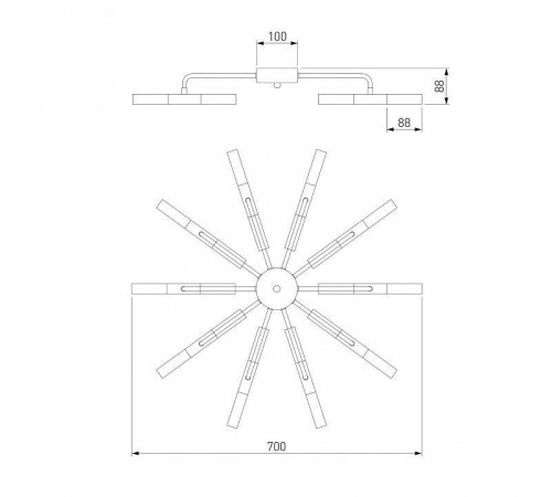 Потолочная люстра Bogate's Bastone 347 Smart