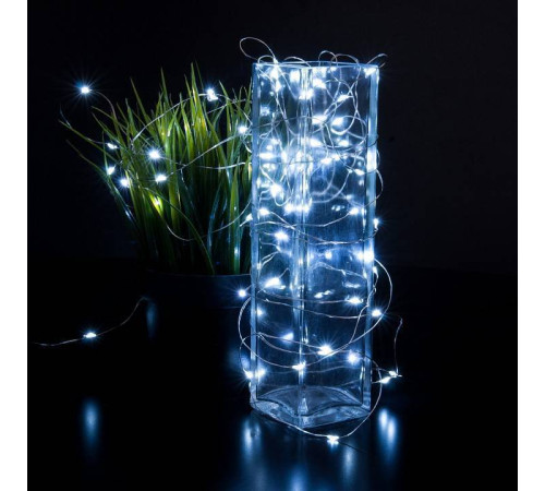 Гирлянда Нить Eurosvet Роса 400-007 белый