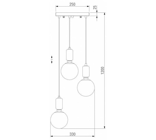 Подвесной светильник Eurosvet Bubble 50151/3 черный жемчуг