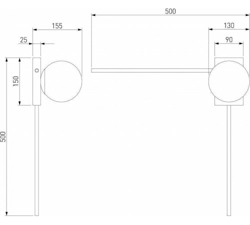 Бра Eurosvet Fredo 40035/1 латунь