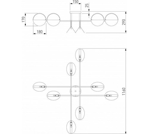 Потолочная люстра Eurosvet Grazia 70148/8 золото