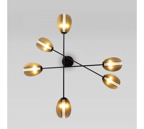 Потолочная люстра Eurosvet Grazia 70148/6 черный/золото