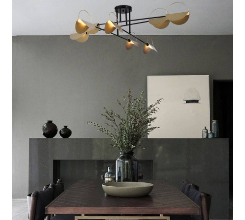 Потолочная люстра Eurosvet Grazia 70148/8 черный/золото