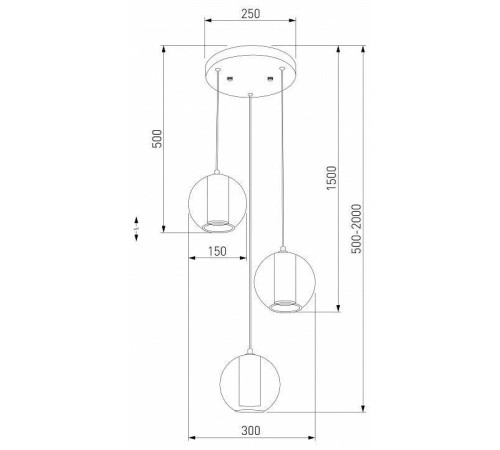 Подвесной светильник Eurosvet Cobble 50258/3 LED дымчатый/бирюзовый