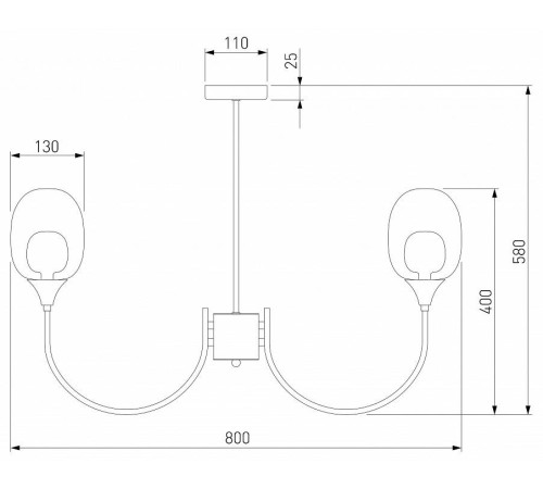 Люстра на штанге Eurosvet Spritz 70217/8 латунь