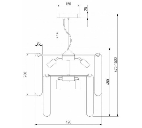 Подвесная люстра Eurosvet Claire 60170/8 золото