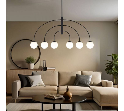 Люстра на штанге Eurosvet Cenacolo 30179/6 черный