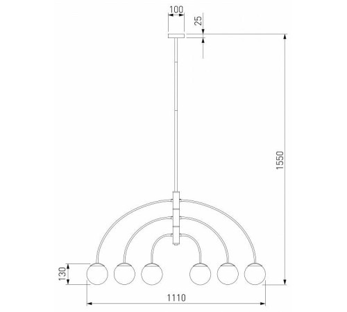 Люстра на штанге Eurosvet Cenacolo 30179/6 черный