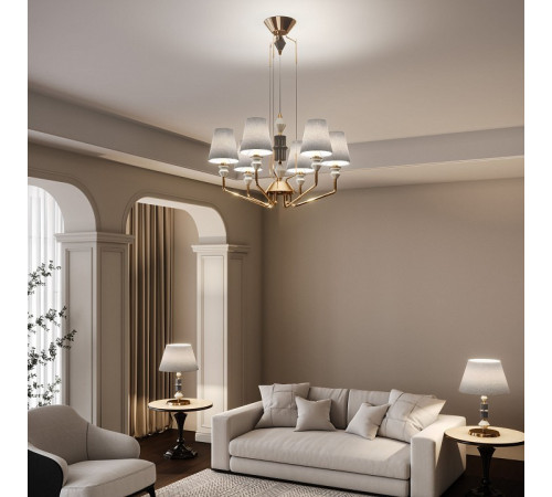 Подвесная люстра Eurosvet Olaria 101012/6 латунь Smart