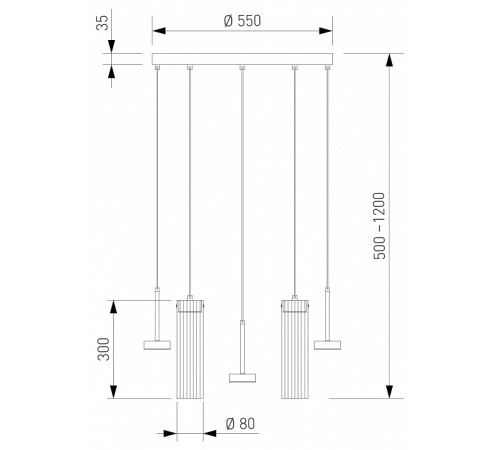 Подвесная люстра Eurosvet Quarzo 301102 LED латунь
