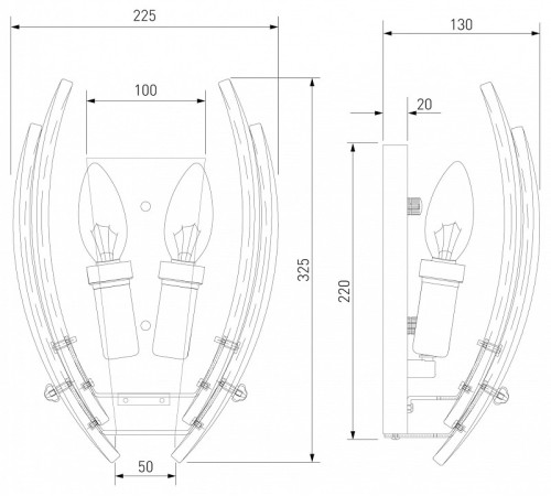 Накладной светильник Eurosvet Flowers 101015