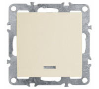 Выключатель одноклавишный с подсветкой без рамки Stekker Эрна 39320